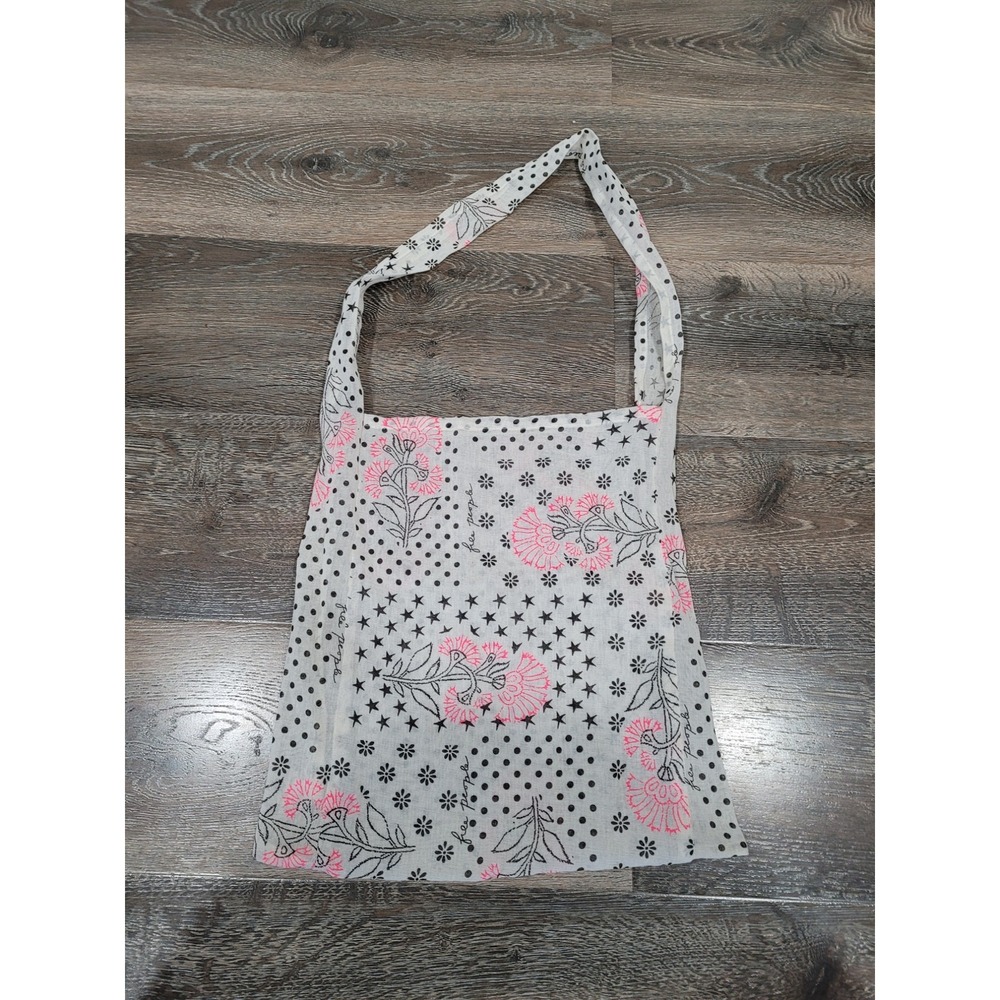 Free People Linen Tote Handbag Fabric Floral Print Bag‎ #4